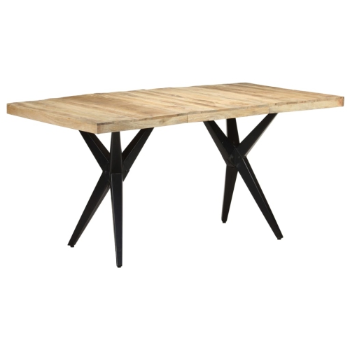 vidaXL Dining Table 63"x31.5"x29.9" Rough Mango Wood