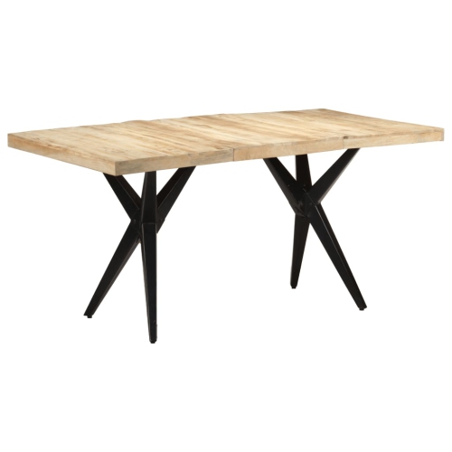 vidaXL Dining Table 63"x31.5"x29.9" Rough Mango Wood