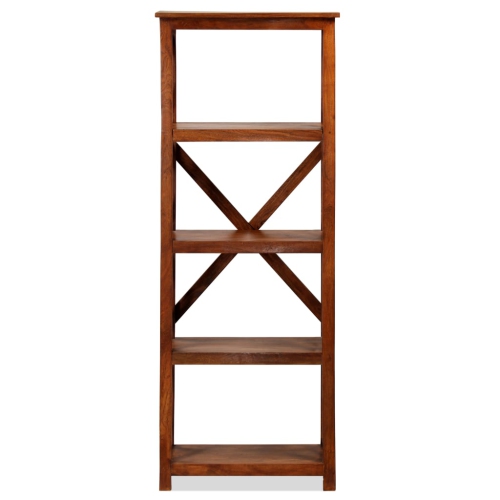 vidaXL Bookshelf Solid Acacia Wood Sheesham Finish 23.6“x11.8"x63.0"