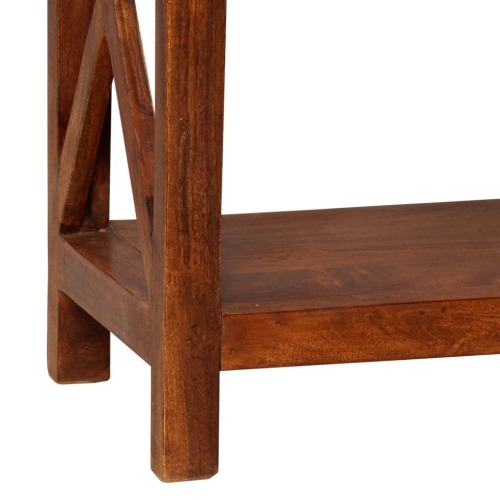 vidaXL Bookshelf Solid Acacia Wood Sheesham Finish 23.6“x11.8"x63.0"