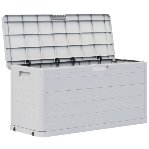 vidaXL Patio Storage Box 74 gal Light Gray