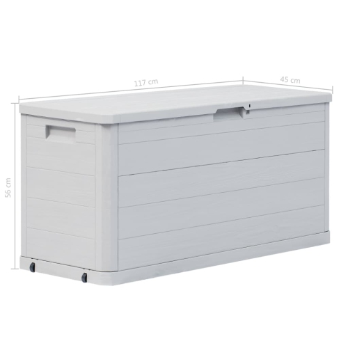 vidaXL Patio Storage Box 74 gal Light Gray