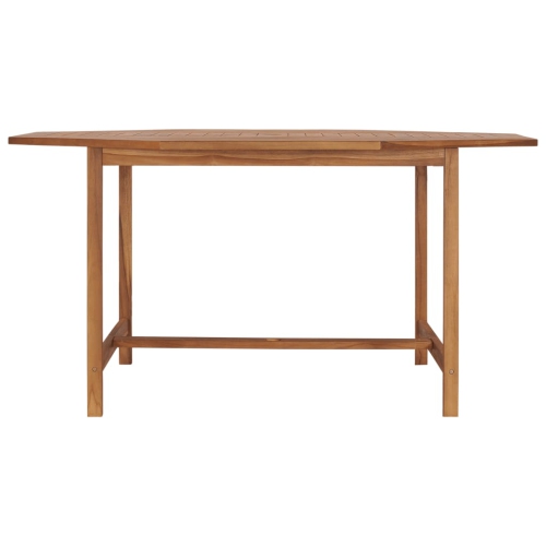 vidaXL Patio Table 59.1"x59.1"x29.5" Solid Teak Wood
