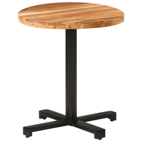 VIDAXL  Bistro Table Round Ø27.5"x29.5" Solid Acacia Wood