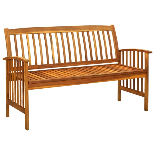 vidaXL Patio Bench with Cushion 57.9" Solid Acacia Wood