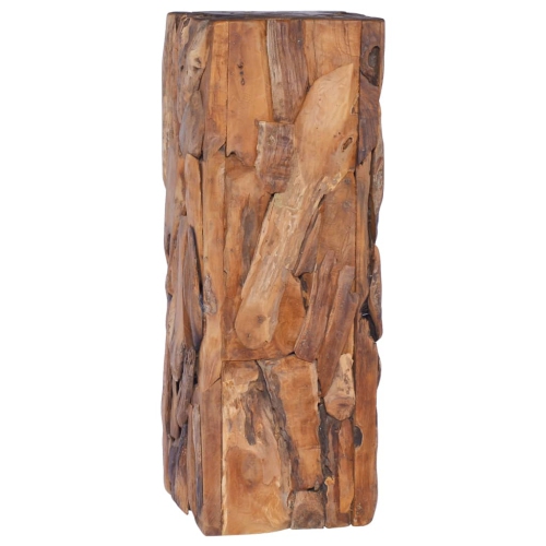 vidaXL Side Table 11.8"x11.8"x31.5" Solid Teak Wood