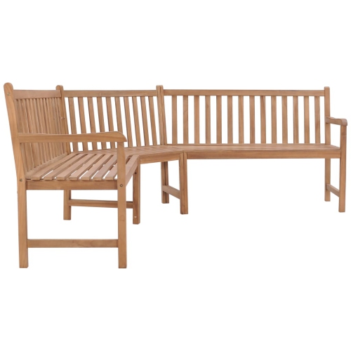vidaXL Patio Corner Bench 72.8"x72.8"x35.4" Solid Teak Wood