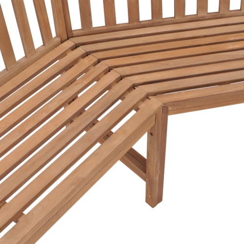 vidaXL Patio Corner Bench 72.8"x72.8"x35.4" Solid Teak Wood