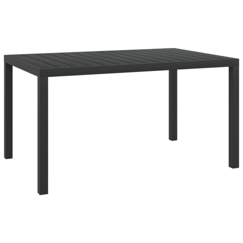 Table de jardin VidaXL en aluminium noir de 59.1 x 35,4 x 29,1 po et centre des pièces de garantie