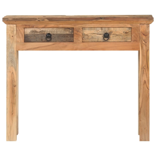 vidaXL Console Table 35.6"x11.8"x29.5" Solid Acacia Wood and Reclaimed Wood