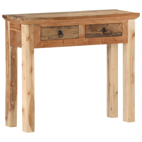 vidaXL Console Table 35.6"x11.8"x29.5" Solid Acacia Wood and Reclaimed Wood