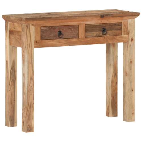 vidaXL Console Table 35.6"x11.8"x29.5" Solid Acacia Wood and Reclaimed Wood