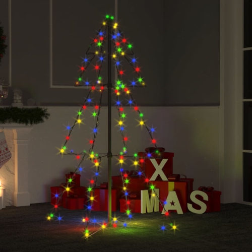 VIDAXL  Christmas Cone Tree 160 Leds Indoor And Outdoor 30.7"x47.2"