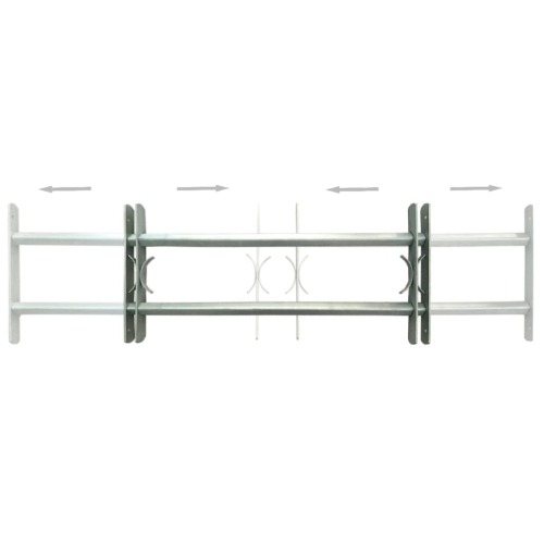 vidaXL Adjustable Security Grilles for Windows 2 pcs 39.4"-59.1"