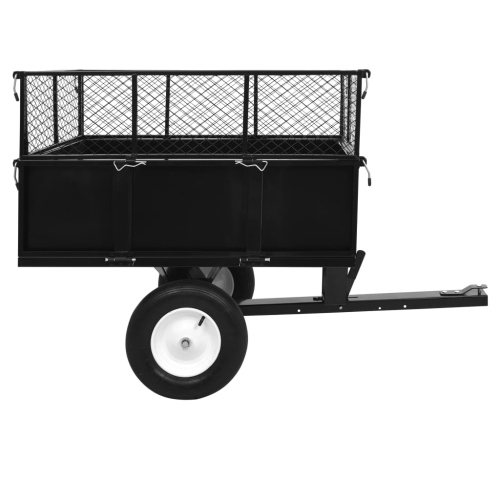 vidaXL Tipping Trailer for Lawn Mower 661.4 lb Load