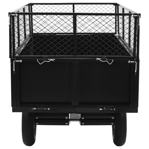 vidaXL Tipping Trailer for Lawn Mower 661.4 lb Load