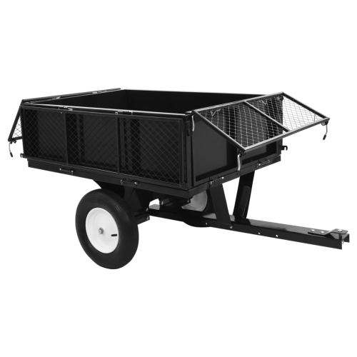 vidaXL Tipping Trailer for Lawn Mower 661.4 lb Load