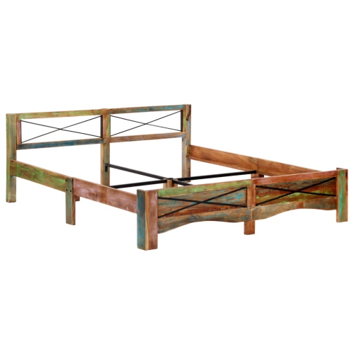 vidaXL Bed Frame Solid Reclaimed Wood 70.9"x78.7"
