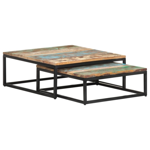 VIDAXL  Nesting Coffee Tables 2 PCs Solid Reclaimed Wood