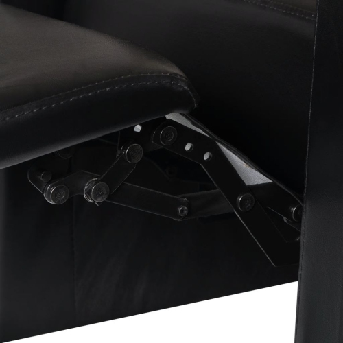 vidaXL 3-Seater Home Theater Recliner Sofa Black Faux Leather