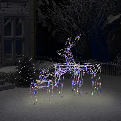 VIDAXL  3 Piece Christmas Light Display Reindeers 229 Leds