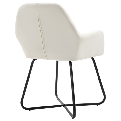 vidaXL Dining Chairs 2 pcs Cream Fabric