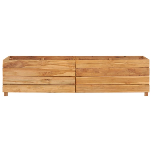 vidaXL Raised Bed 119.6"x15.7"x14.9" Recycled Teak and Steel
