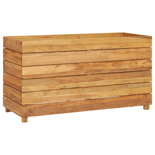 vidaXL Raised Bed 39.3"x15.7"x21.6" Recycled Teak and Steel