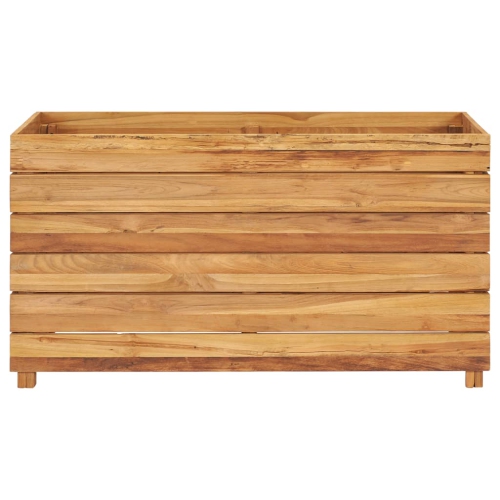 vidaXL Raised Bed 39.3"x15.7"x21.6" Recycled Teak and Steel