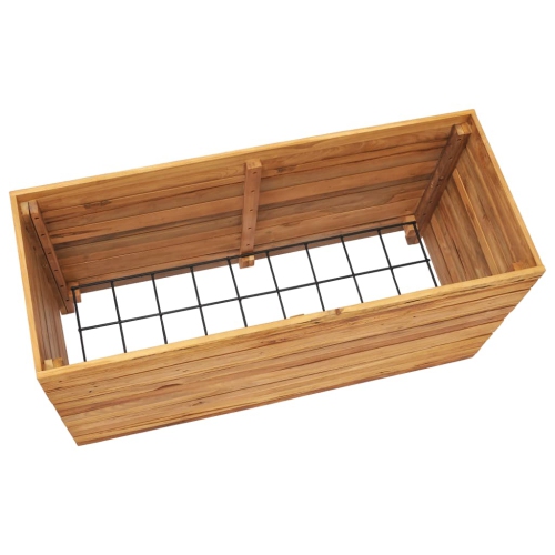 vidaXL Raised Bed 39.3"x15.7"x21.6" Recycled Teak and Steel