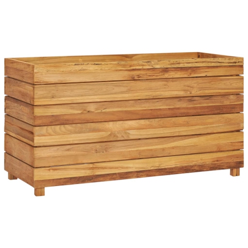vidaXL Raised Bed 39.3"x15.7"x21.6" Recycled Teak and Steel