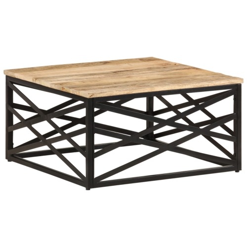 VIDAXL  Coffee Table 26.8"x26.8"x13.8" Solid Mango Wood