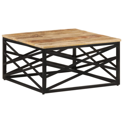 vidaXL Coffee Table 26.8"x26.8"x13.8" Solid Mango Wood