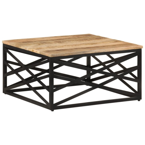 vidaXL Coffee Table 26.8"x26.8"x13.8" Solid Mango Wood