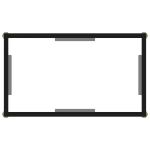 vidaXL Console Table Transparent 23.6"x13.8"x29.5" Tempered Glass