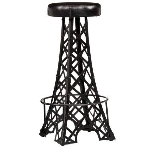 vidaXL Bar Stools 2 pcs Real Leather