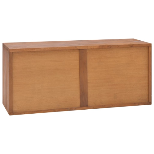 vidaXL TV Cabinet 35.4"x11.8"x15.7" Solid Teak Wood