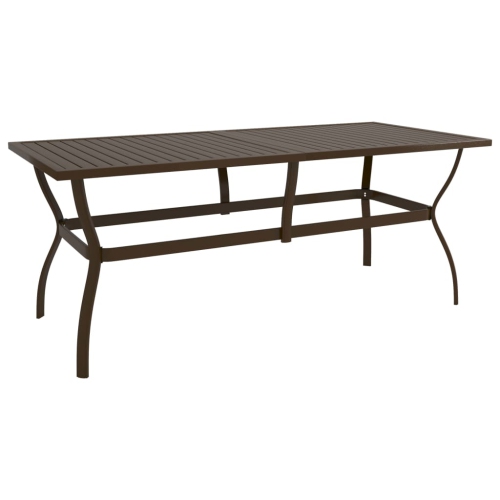 VIDAXL  Patio Table Brown 74.8"x31.5"x28.3" Steel