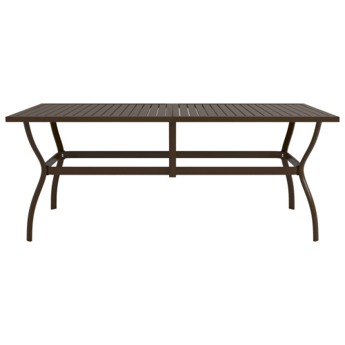 vidaXL Patio Table Brown 74.8"x31.5"x28.3" Steel