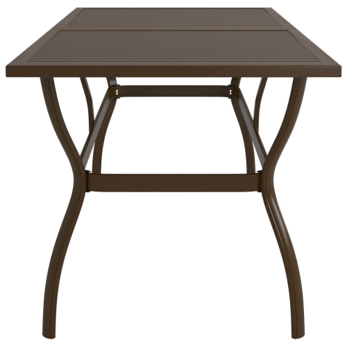 vidaXL Patio Table Brown 74.8"x31.5"x28.3" Steel