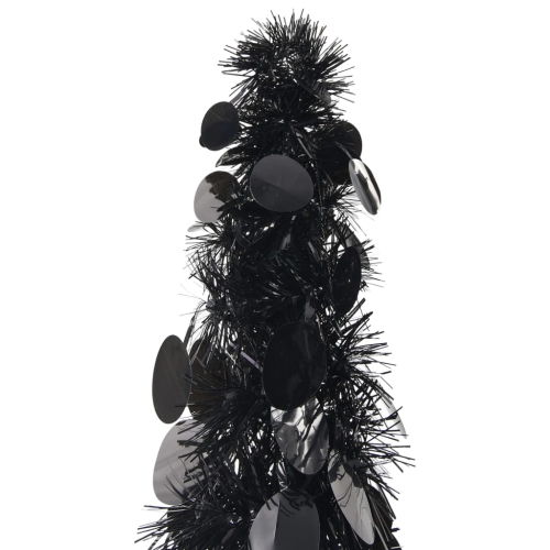 vidaXL Pop-up Artificial Christmas Tree Black 47.2" PET