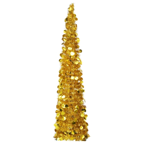 VIDAXL  Pop-Up Artificial Christmas Tree Gold 59.1" Pet