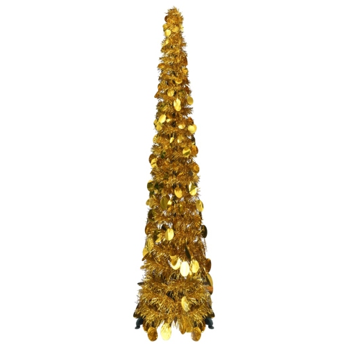 VIDAXL  Pop-Up Artificial Christmas Tree Gold 47.2" Pet