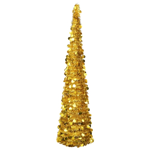 VIDAXL  Pop-Up Artificial Christmas Tree Gold 70.9" Pet