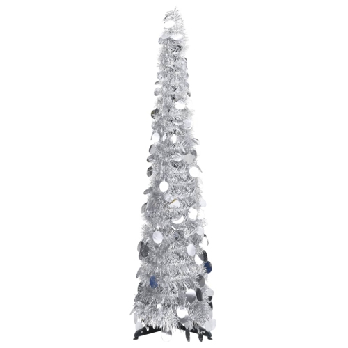 VIDAXL  Pop-Up Artificial Christmas Tree 70.9" Pet In Silver