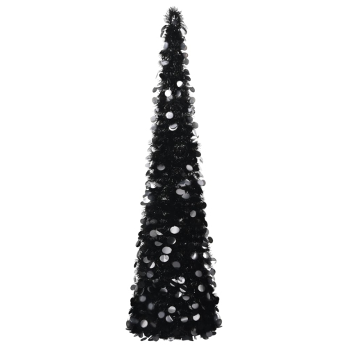 VIDAXL  Pop-Up Artificial Christmas Tree Black 70.9" Pet