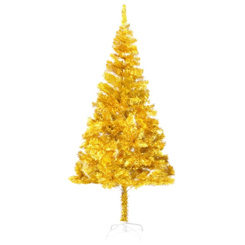 VIDAXL  Artificial Christmas Tree With Stand Gold 82.7" Pet