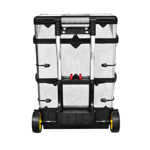 vidaXL 3-Part Rolling Tool Box with 2 Wheels
