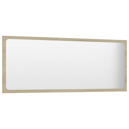 vidaXL Bathroom Mirror Sonoma Oak 39.4"x0.6"x14.6" Chipboard