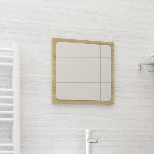 VIDAXL  Bathroom Mirror Sonoma Oak 15.7"x0.6"x14.6" Chipboard